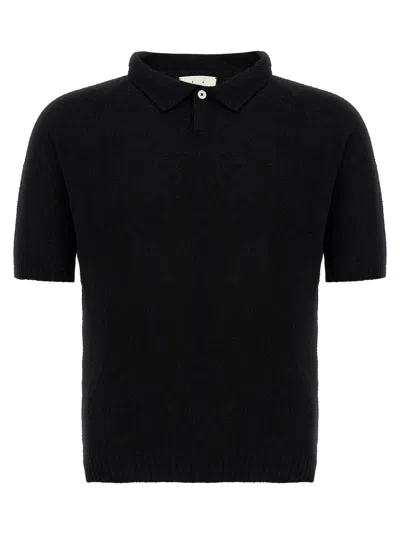 MA'RY'YA MA'RY'YA BOUCLÉ COTTON POLO SHIRT