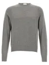 Ma'ry'ya Cashmere Blend Wool Sweater With Ribbed Details In Gray