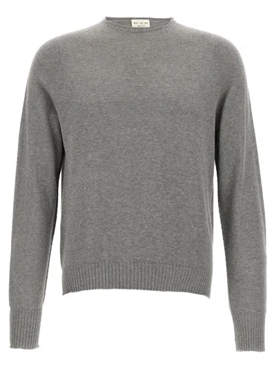 Ma'ry'ya Grey Cashmere Cotton Sweater In Gray