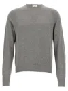 Ma'ry'ya Cashmere Blend Wool Sweater With Ribbed Details In Gray