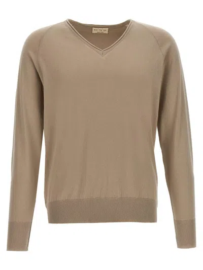 Ma'ry'ya Cotton Sweater In Beige