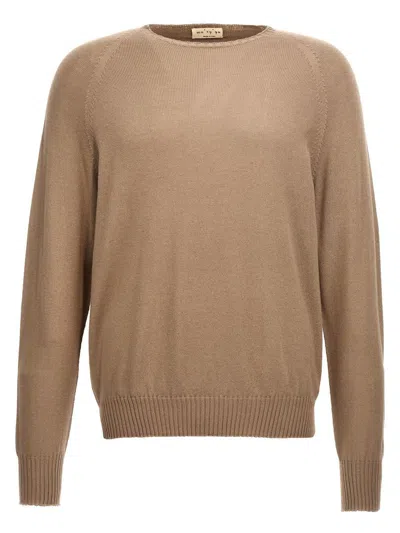 Ma'ry'ya Crew-neck Sweater In Beige
