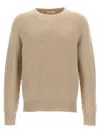 Ma'ry'ya Raglan-sleeve Wool Sweater In Beige