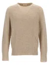 Ma'ry'ya Raglan-sleeve Wool Sweater In Beige