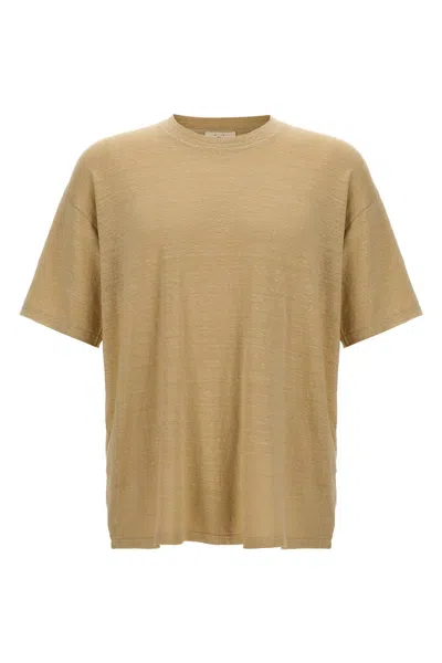 Ma'ry'ya Linen T-shirt In Yellow