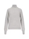 Ma'ry'ya Classic Turtleneck In Gray Melange Cashmere In Grey