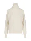 Ma'ry'ya Turtle-neck Sweater In White