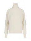 Ma'ry'ya Turtle-neck Sweater In Cream