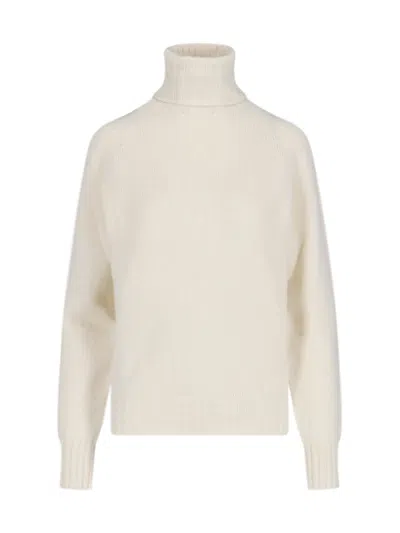 Ma'ry'ya Turtle-neck Sweater In White