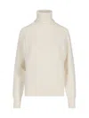 Ma'ry'ya Turtle-neck Sweater In Crema