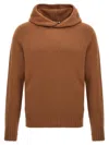 Ma'ry'ya Wool Hooded Sweater In Brown
