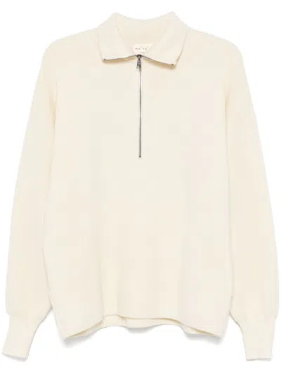 Ma'ry'ya Zip Sweater In White