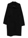 Ma+ Single-breasted Coat In Black