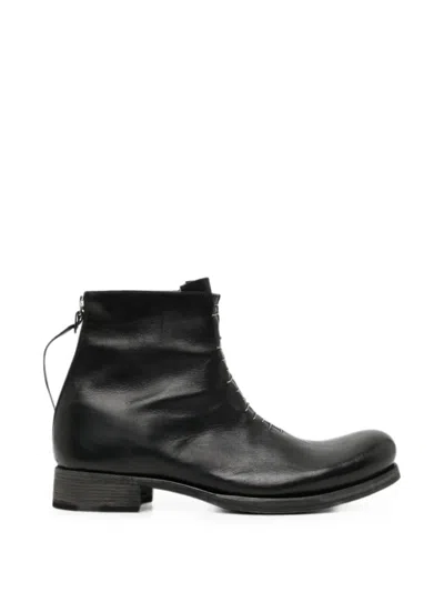 Ma+ Staple-detail Back-zip Boots In Black