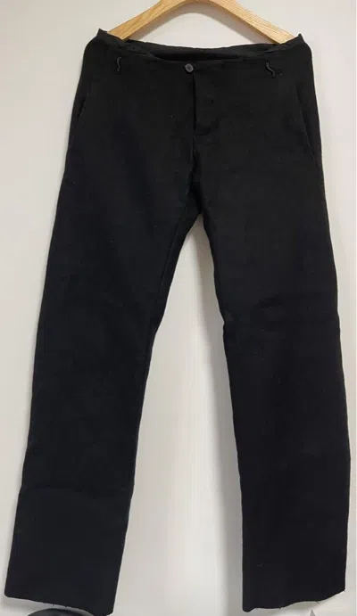 Pre-owned M.a+ Straight Leg Low Rise Cashmere Pants In Black