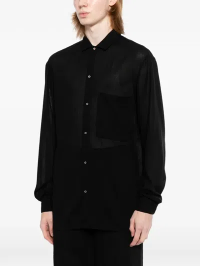 Ma+ Wool Shirt In Black