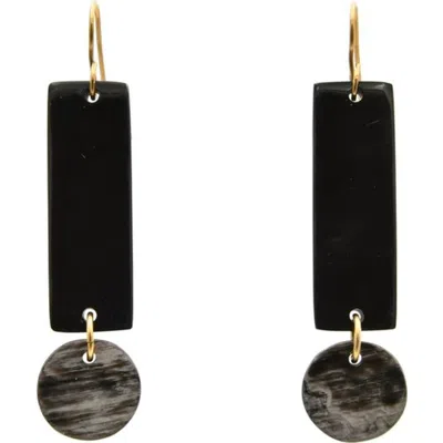 Maadili Collective Exclamation Point Earrings In Black