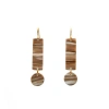 Maadili Collective Exclamation Point Earrings In Brown