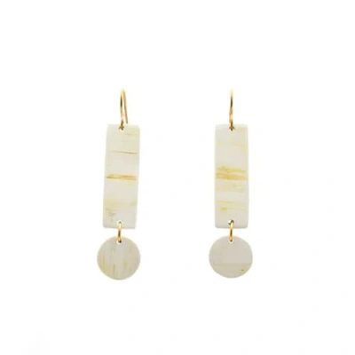Maadili Collective Exclamation Point Earrings In Gold