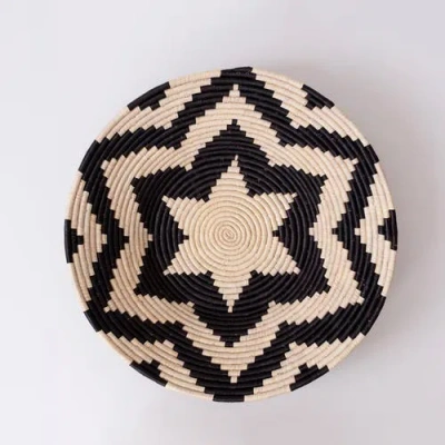 Maadili Collective Extra Large Layered Petals Basket In Black