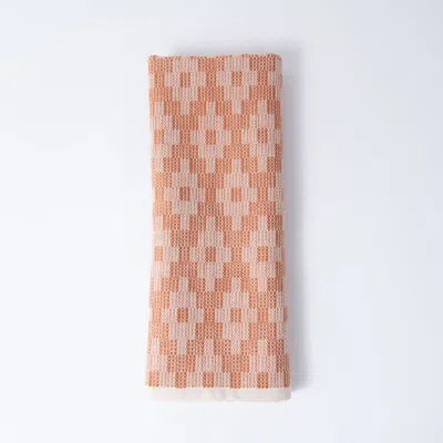 Maadili Collective Scandinavian Folk Hand Towel In Orange