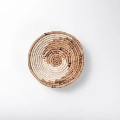 Maadili Collective Small Simple Spiral Basket In Brown