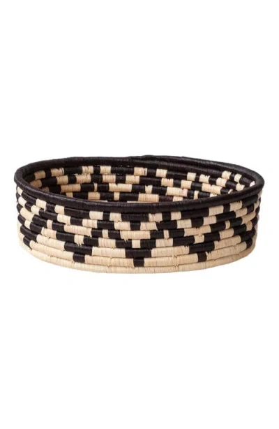 Maadili Collective Zig Zag Bread Basket In Multi