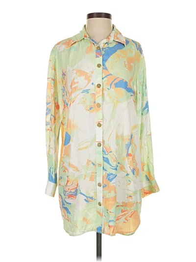 Pre-owned Maaji 3/4 Sleeve Blouse In Green