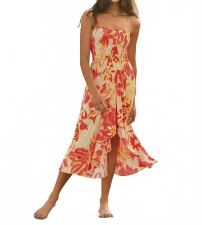 Maaji Abstract Garden Dress In Orange
