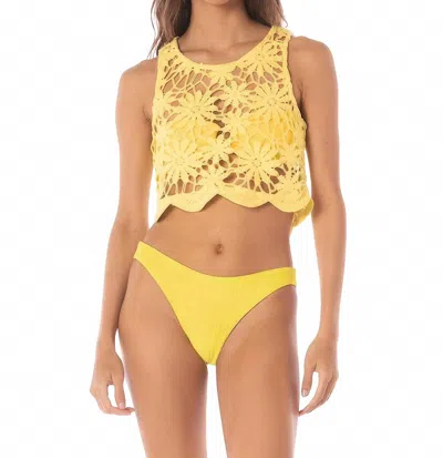 Maaji Adelaide Beachwear Crop Top In Bright Yellow