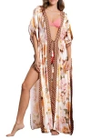Maaji Afrodita Sundaze Cover-up In Pink/white Multi