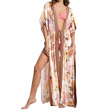 Maaji Afrodita Sundaze Kimono In White In Brown