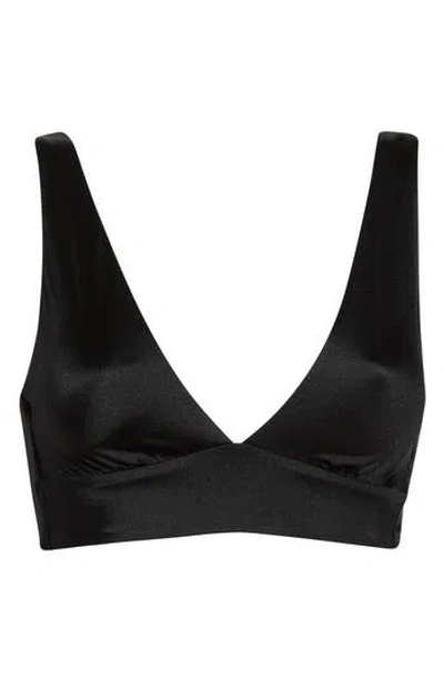 Maaji Allure Reversible Bikini Top In Black