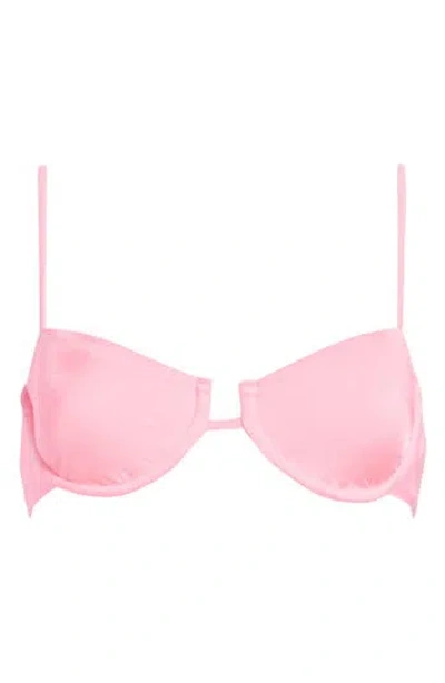 Maaji Amatista Scoop Neck Short Sleeve Swim Top In Pink