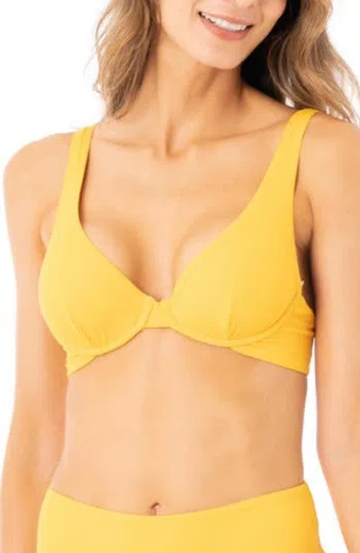 Maaji Amber Yellow Macarenna Reversible Underwire Bikini Top