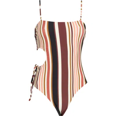 Maaji Ann Reversible One-piece Swimsuit In Brown