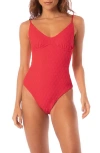 Maaji Apple Red Celine Reversible Underwire One-piece Swimsuit In Red
