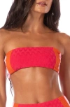 Maaji Apple Red Wanderer High Rise Classic Bikini Bottom In Red