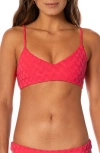 Maaji Apple Red Rocks Reversible Bikini Top In Red