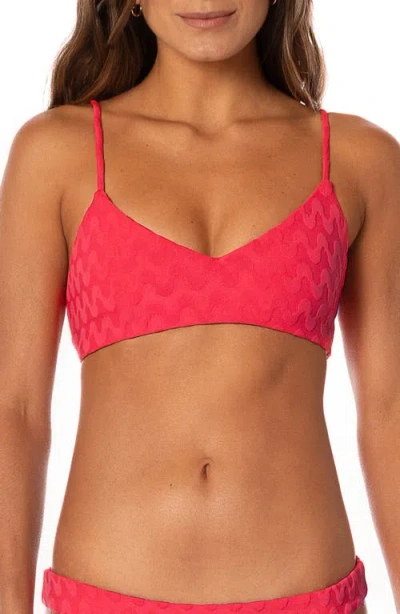 Maaji Apple Red Rocks Reversible Bikini Top