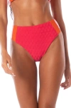 MAAJI MAAJI APPLE RED WANDERER REVERSIBLE HIGH WAIST BIKINI BOTTOMS