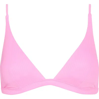 Maaji Aurora Ivy Fixed Triangle Bikini Top In Pink