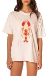 Maaji Azalea Lobster Cotton Cover-up T-shirt In Pink