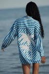 Maaji Azure Stripes Manel Buttondown Shirt In Blue