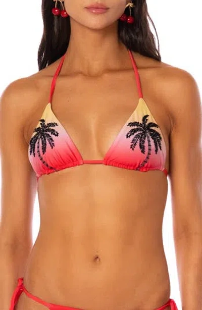 Maaji Balmy Reversible Bikini Top In Pink
