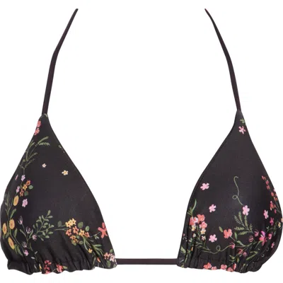 Maaji Balmy Reversible Bikini Top In Black