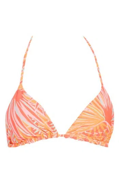 Maaji Balmy Reversible Bikini Top In Orange