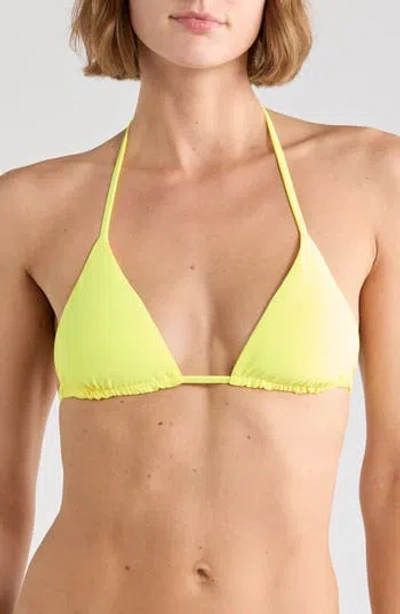 Maaji Balmy Reversible Triangle Bikini Top In White