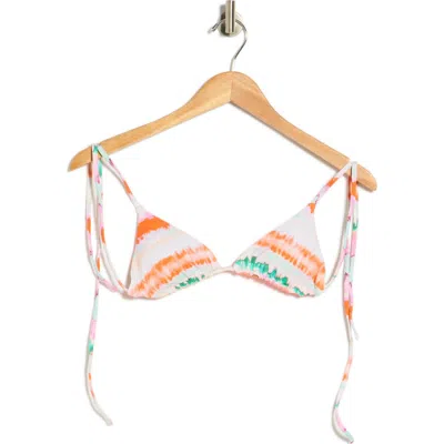 Maaji Balmy Tie Dye Triangle Bikini Top In White
