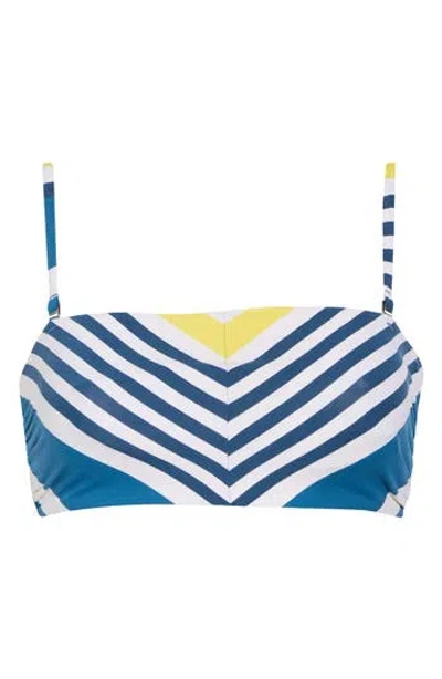 Maaji Barcode Tiffany Bikini Top In Blue